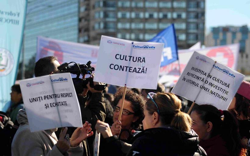 Ziua Culturii Naționale, marcată de proteste ale angajaților din sectorul cultural - angajatiinstitutiiculturaleprote-1768470652.webp