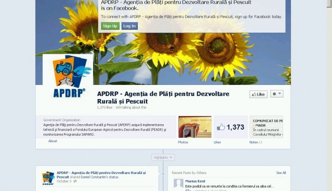 Era rețelelor de socializare / Agenția de Plăți pentru Dezvoltare Rurală și Pescuit are cont de Facebook - apdrpcontfacebook-1381155445.jpg