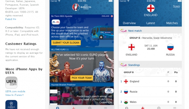 UEFA a lansat aplicația oficială pentru EURO 2016 - aplicatie-1460388349.jpg