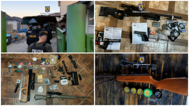 Un adevărat arsenal de arme a fost confiscat. 250 de poliţisti și jandarmi au participat la percheziţii - arsenal-1751457627.jpg