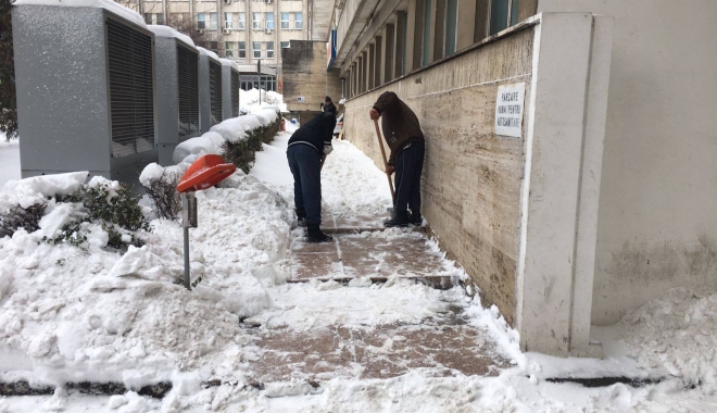 Galerie foto. Primăria Constanța a scos asistații social la dat zăpada din curtea Spitalului Județean - asistatisocial1-1484137187.jpg