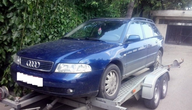 Audi A4 furat din Spania, descoperit la Negru Vodă - audifuratdinspania-1375889252.jpg