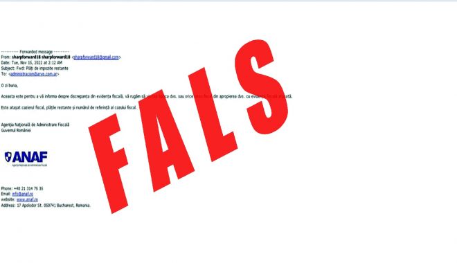 Avertisment privind mesajele false trimise în numele ANAF - avertismentprivindmesajelefalse-1668702222.jpg