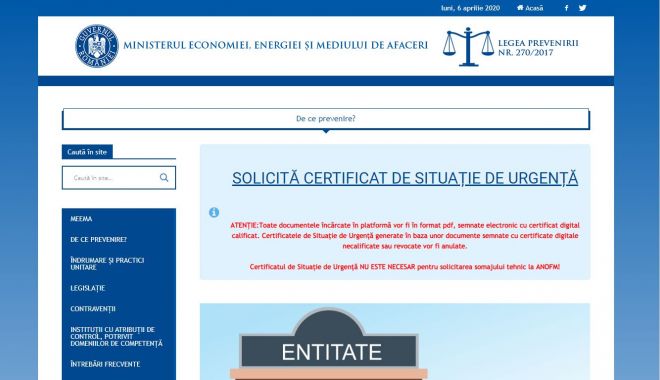 Aveți nevoie de certificat de situație de urgență? Iată cum îl puteți obține - avetinevoiedecertificatdesituati-1586281697.jpg