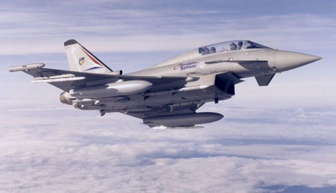 Un avion de vânătoare spaniol a lansat  