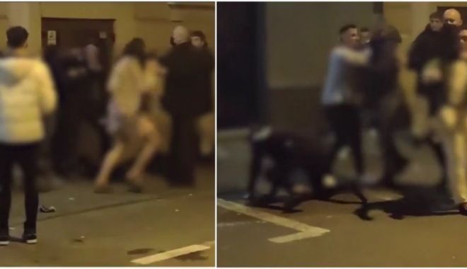 Bătaie ca în filme în faţa unui club. Scandalagii, de cetăţenie franceză
