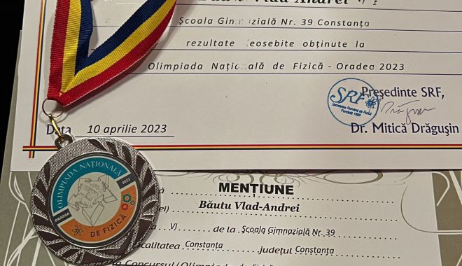 Olimpicul Vlad Andrei Băutu, mândria Școlii ”Nicolae Tonitza”. Societatea Română de Fizică i-a acordat medalia de argint - bautu-vlad-1681136452.jpg