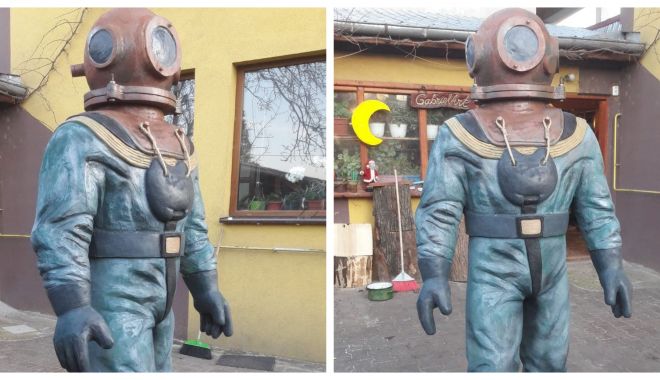 Omagiu adus scafandrilor constănțeni. Statuie impunătoare expusă în muzeul subacvatic - befunkycollage2-1585320019.jpg