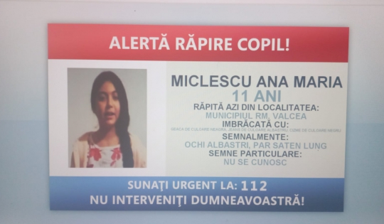 ALERTĂ RĂPIRE COPIL! La domiciliul minorei s-ar fi prezentat 4 bărbați și o femeie, care au luat-o cu un autoturism
