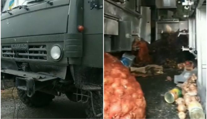 Ce au găsit soldaţii ucraineni în bucătăria unui camion militar abandonat de armata rusă - bucatarie-1647525952.jpg