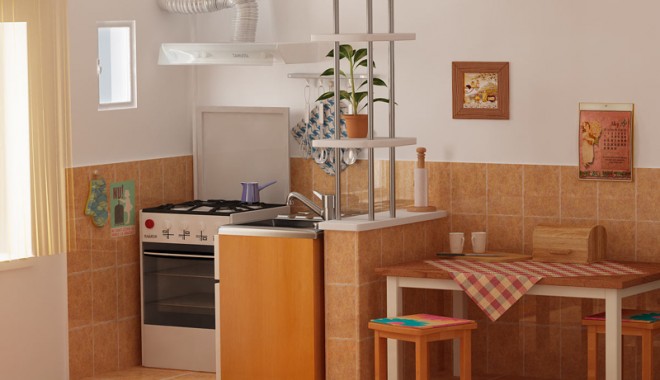 Avantajul de a avea o bucătărie mică, frumoasă și ordonată - bucatariemica-1374068214.jpg