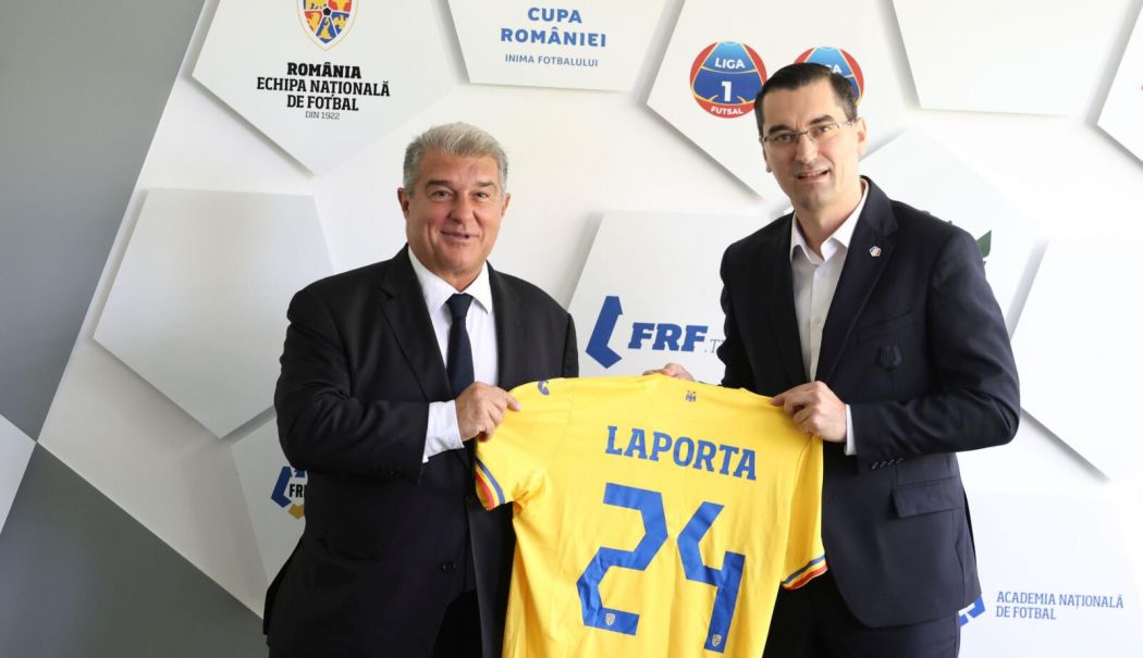 Întâlnire între Răzvan Burleanu şi preşedintele clubului FC Barcelona, Joan Laporta - burleanu-1728568199.jpg
