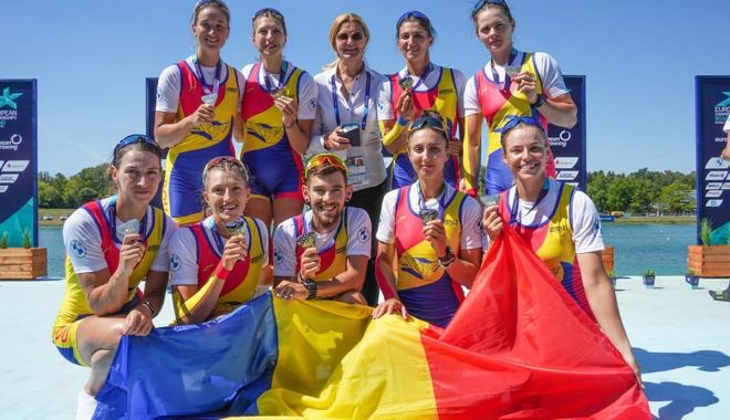 România, încă o medalie de aur la proba 8+1 feminin, la Campionatele Europene de canotaj