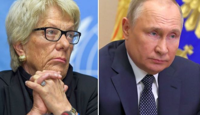 Carla Del Ponte cere emiterea unui mandat de arestare pe numele lui Putin, pentru crime de război