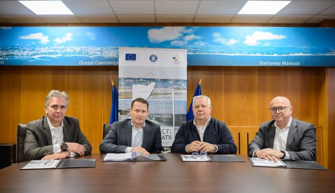 Au fost semnate şi ultimele două contracte pentru reducerea eroziunii costiere: Loturile Mangalia – Saturn şi 2 Mai