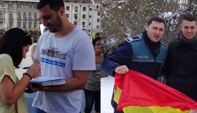Polițistul care a mers la serviciu purtând banderola 