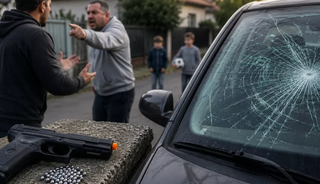 Scene șocante în Constanța! Doi părinți, împușcați cu bile airsoft după un conflict absurd