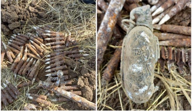 Aproximativ 230 de cartuşe şi grenade, descoperite într-un cimitir din Constanţa