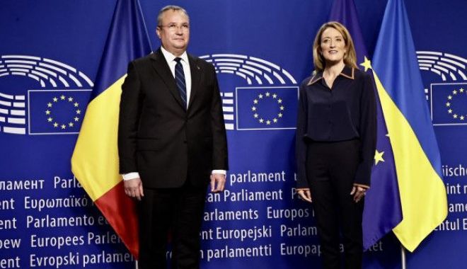 Aderarea României la Schengen, principalul subiect discutat de premierul Ciucă la Parlamentul European - ciucametsola-1666809704.jpg