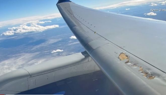 Clipe de panică pentru 165 de pasageri! Aripa avionului în care se aflau s-a rupt în timpul zborului
