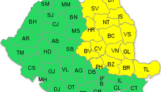 ANM. Cod galben de ploi torențiale și grindină în nordul Dobrogei și Moldova - codgalben-1370503091.jpg
