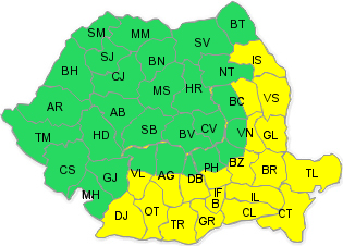 ANM/ Cod galben de caniculă, în sudul și estul țării și pe litoral - codgalben24iulie-1343123164.jpg