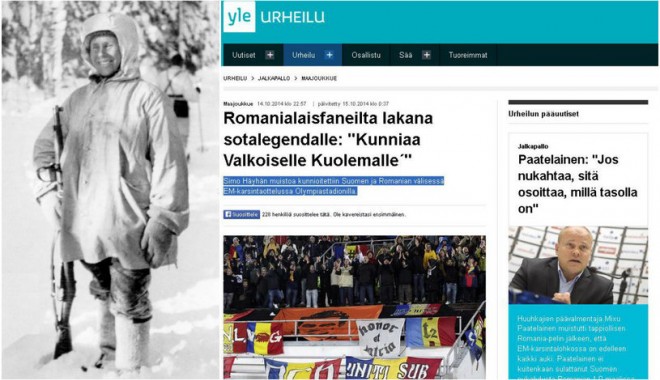 Bannerul afișat de români i-a făcut să strige 