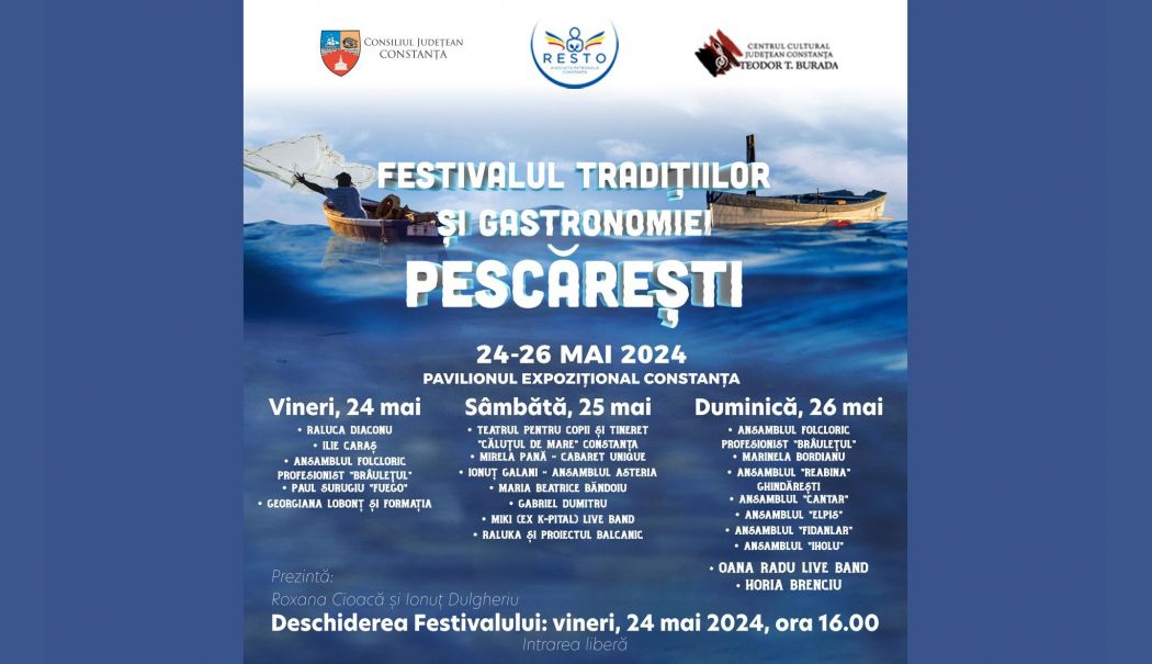 Constănțenii sunt invitați la Festivalul Tradițiilor și Gastronomiei Pescărești