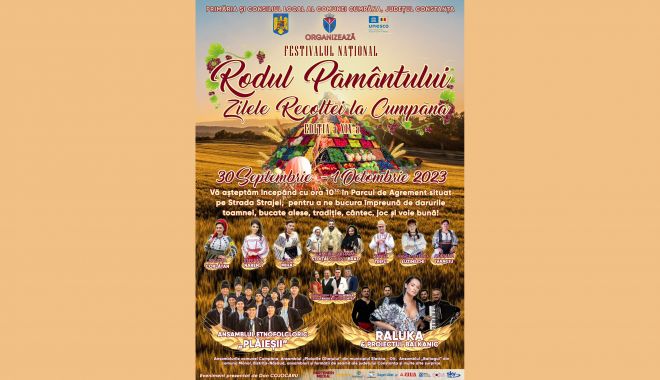 Festivalul Național "Rodul Pământului - Zilele Recoltei", organizat cu fast, la Cumpăna