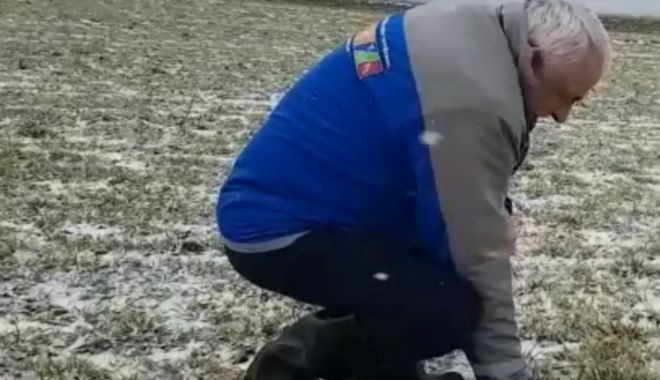 VIDEO / Petre Daea pe câmp, în plin viscol! 