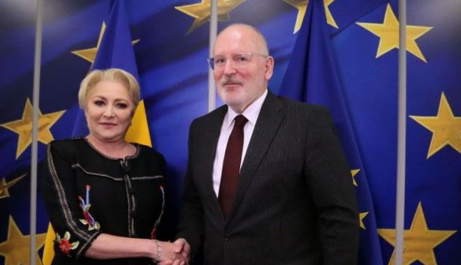 Premierul Viorica Dăncilă, primită de Frans Timmermans, la Bruxelles - dancila-1551892346.jpg
