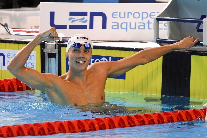 David Popovici s-a calificat în finala probei de 200 de metri liber la Campionatul European de natație