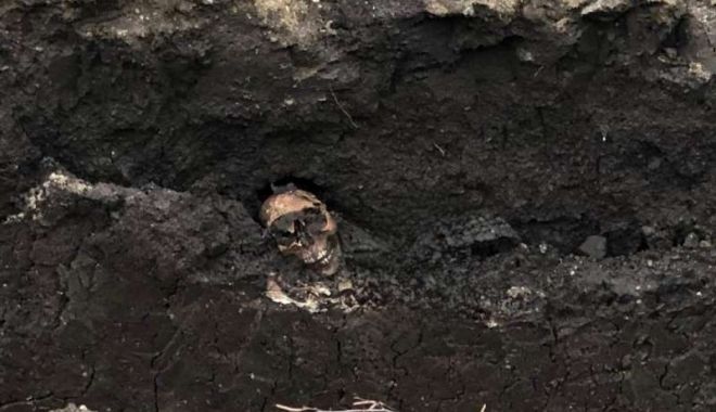 Oseminte care par a fi de natură umană, găsite în centrul oraşului, în timpul unor lucrări