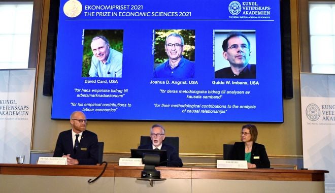 Premiul Nobel pentru economie a fost decernat unui trio de specialişti în economie experimentală - dh5p2eqrkvl5ziqt46bae55k24-1633950556.jpg