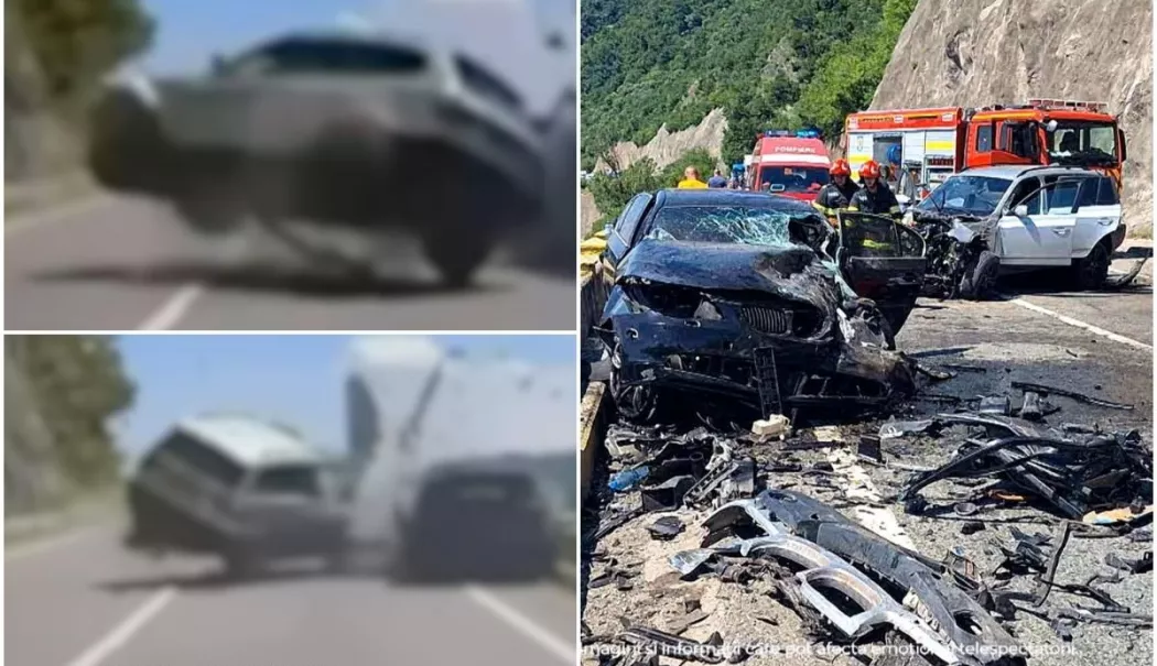 Imagini șocante din accidentul mortal de pe DN6. Un polițist aflat aproape în comă alcoolică a intrat pe contrasens - dn6-1779890980.webp