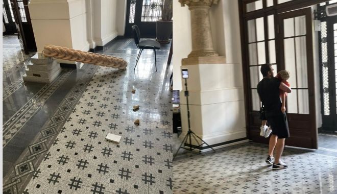 Informaţie de ultim moment despre copilul peste care s-a prăbușit o statuie în sediul primăriei