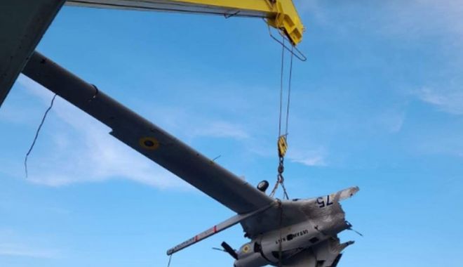 O dronă militară ucraineană prăbușită în mare a fost găsită la Sulina