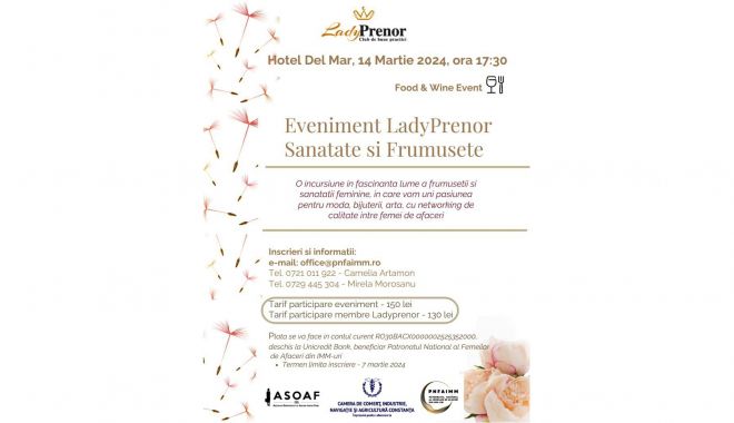 “LadyPrenor – Club de bune practici” organizează un nou eveniment: “Sănătatea și Frumusețe” - e94d1215e8bb4a6e85edd5b56822748d-1709736774.jpg