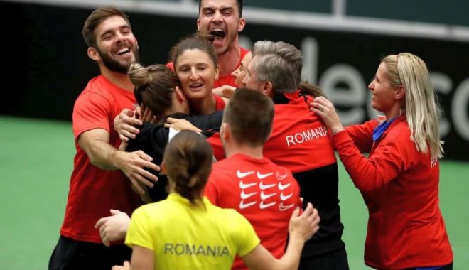 Echipa de Fed Cup a României pentru duelul cu Franța. 