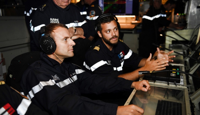 Emmanuel Macron, în vizită la bordul submarinului nuclear 