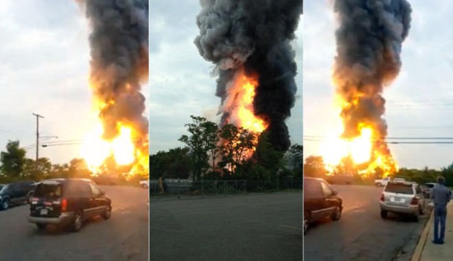VIDEO. Un tren încărcat cu substanțe chimice a explodat - explozietrenbaltimore-1369830499.jpg