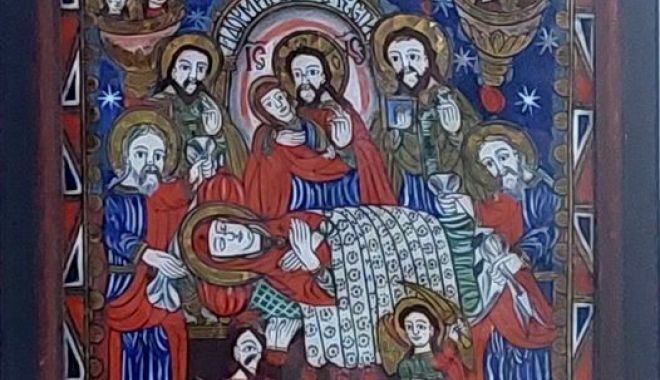 Exponatul săptămânii la Muzeul de Artă Populară- Icoană pe sticlă „Adormirea Maicii Domnului” - exponat-1692016137.jpg