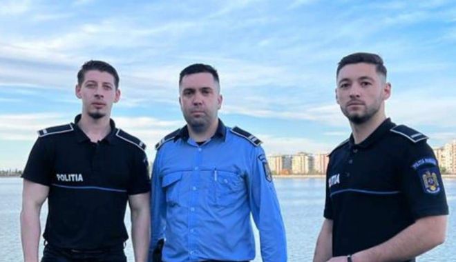 Ei sunt cei trei polițiști care au salvat viața unei femei. Povestea este emoționantă