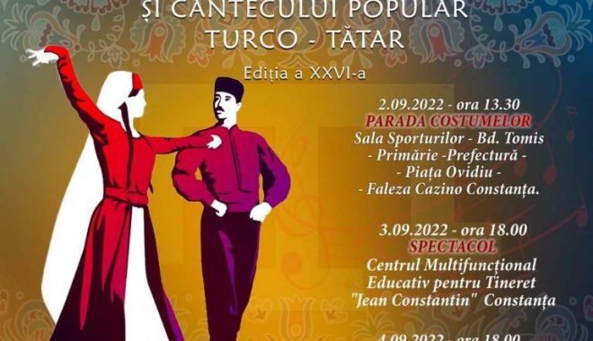 Ce activități vor avea loc la Mangalia, Medgidia și Techirghiol în cadrul Festivalului Internațional al Dansului, Cântecului și Portului Popular Turco – Tătar