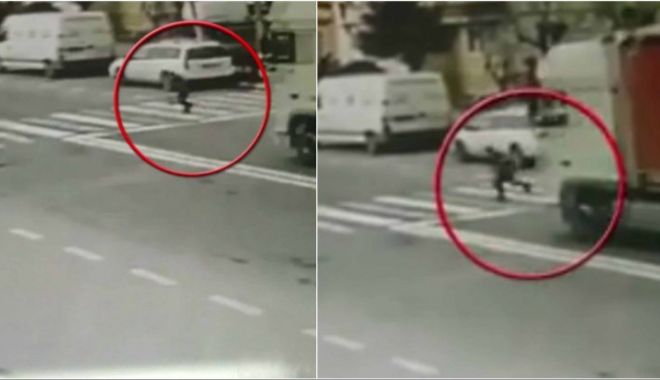 FETIȚĂ ÎN STARE GRAVĂ, după ce a fost lovită de camion! Șoferul, căutat de polițiști - fetitalovitatrecerepietoni475953-1523530682.jpg
