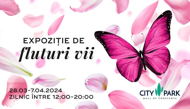 Descoperă farmecul exotic al naturii! Peste 150 de fluturi tropicali te așteaptă la City Park Mall of Constanța