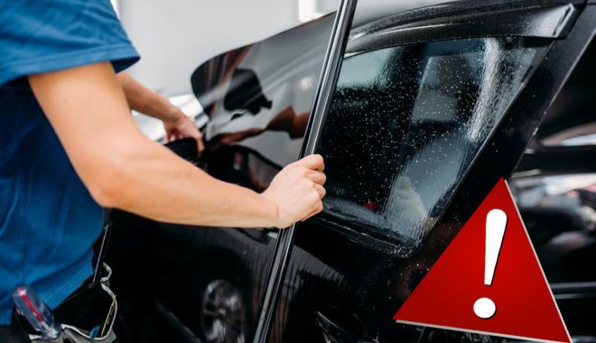 Şoferii cu folii pe geamurile maşinii, în atenţia Poliţiei