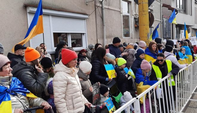Protest de amploare la Constanța, după un an sângeros pentru cetăţenii ucraineni! 