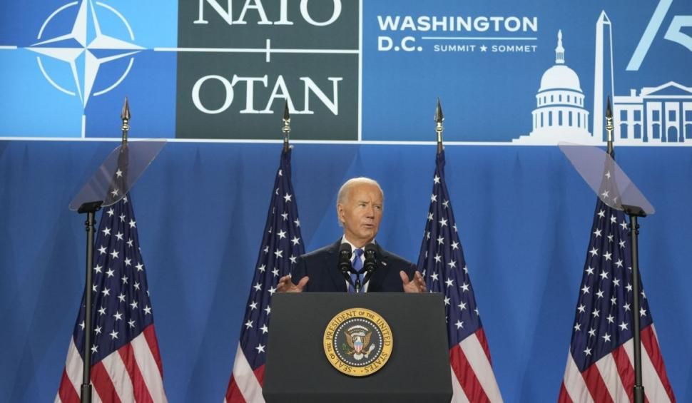 Preşedintele Joe Biden: „În America, ne rezolvăm diferendele la urne, nu cu gloanţe” - fond-biden-trump-1721048349.jpg