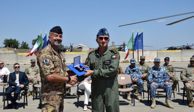 Ceremonie dedicată încheierii misiunii Forțelor Aeriene Italiene, la Baza Mihail Kogălniceanu - fond-ceremonie-kogalniceanu-1691428144.jpg